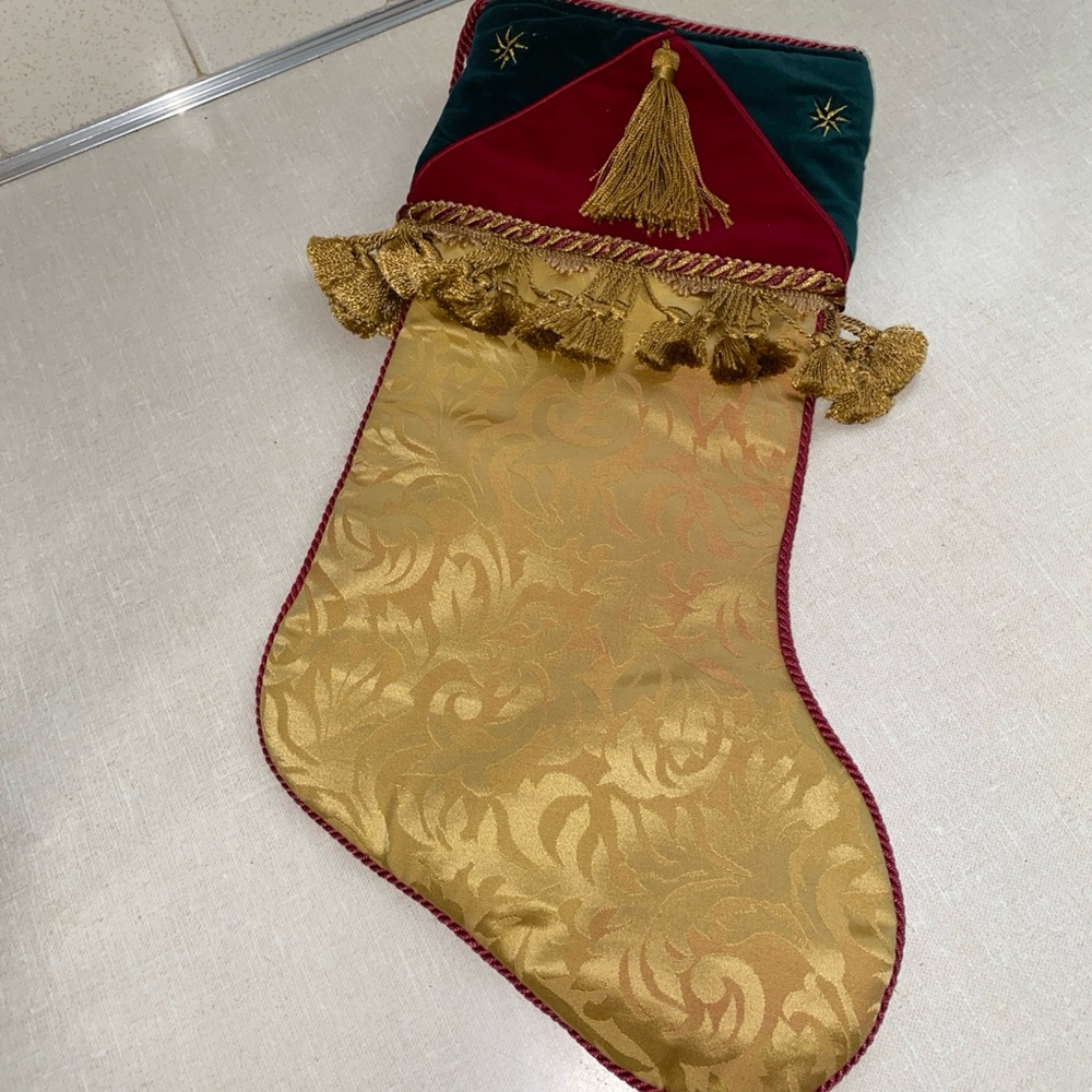 Christopher Radko Christmas Stocking Brocade‎ Tassels